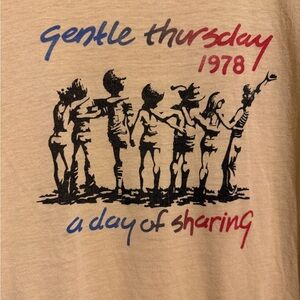 Vintage PSU Gentle Thursday Graphic Tee with Artistic Print